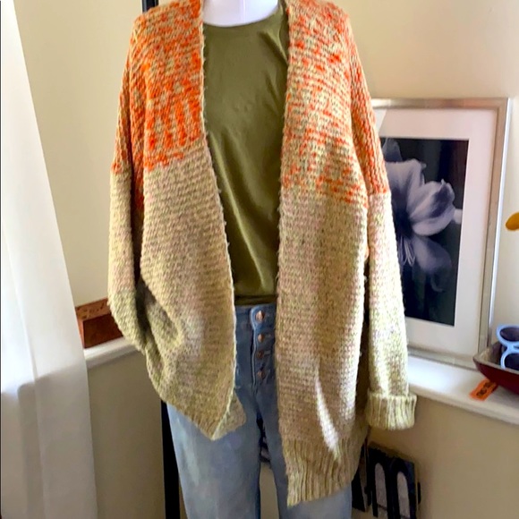 easel Sweaters - Oversized vintage cardigan BoHo sweater